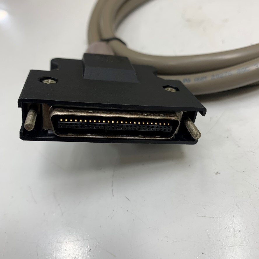 Cáp 1.6M 5.3ft Panasonic DV0P4360 A4 A5 A6 Servo CN X4 Control Line 50 Pin I/O Cable Connector 3M MDR 50 Pin Male With Screw to 50 Core Ends OD Ø 8.5mm Gray