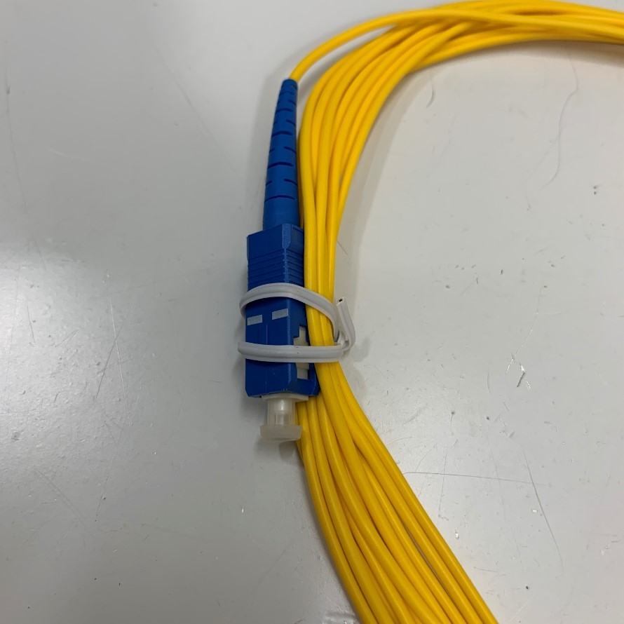 Dây Nhẩy Quang 1Gb 5M (17ft) SC UPC to SC UPC Simplex Singlemode PVC Yellow 9/125μm 2.0mm Fiber Optic Patch Cable