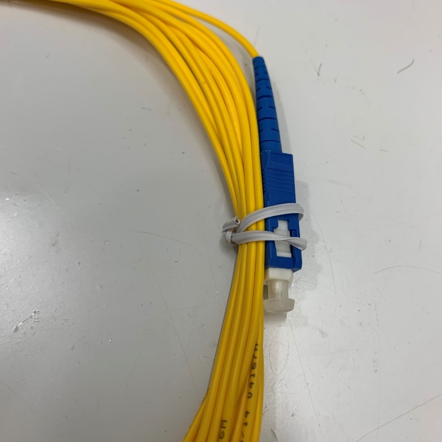 Dây Nhẩy Quang 1Gb 5M (17ft) SC UPC to SC UPC Simplex Singlemode PVC Yellow 9/125μm 2.0mm Fiber Optic Patch Cable