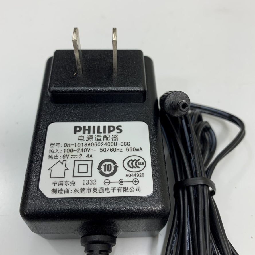 Adapter 6V 2.4A Philips OEM 6V 1A LIXIL EUDJ+06060-1000 Connector Size 4.0mm x 1.7mm Switching Power Supply IPX4