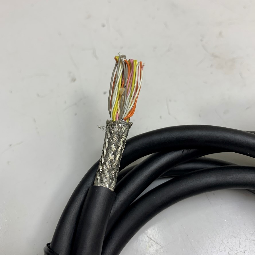 Cáp 1.6M 5.3ft DV0P4360 Panasonic MINAS A4P Series CN X5 Servo Driver I/O Control Cable Connector Molex MDR 36 Pin Male With Screw to 36 Core Ends 36 OD Ø 8.0mm Black