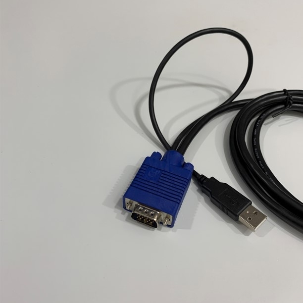 Cáp Điều Khiển CB-6 USB 2-in-1 KVM Cable Switch Cable 1.8M VGA-SVGA HDB 15-Pin Male to Male For Austin Hughes RKP117 KVM Switch
