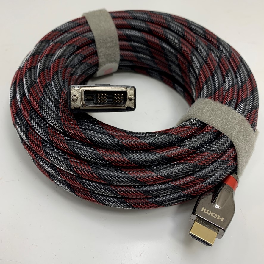 Cáp Tín Hiệu Dài 10M 33ft Cable DVI-D (18+1 Pin) Male to HDMI Gold plated Contacts For Thiết Bị Nội Soi MedTech company KARL STORZ witch Monitor HDMI Video Connection