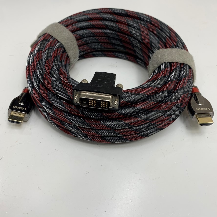 Cáp Tín Hiệu Dài 10M 33ft Cable DVI-D (18+1 Pin) Male to HDMI Gold plated Contacts For Thiết Bị Nội Soi MedTech company KARL STORZ witch Monitor HDMI Video Connection