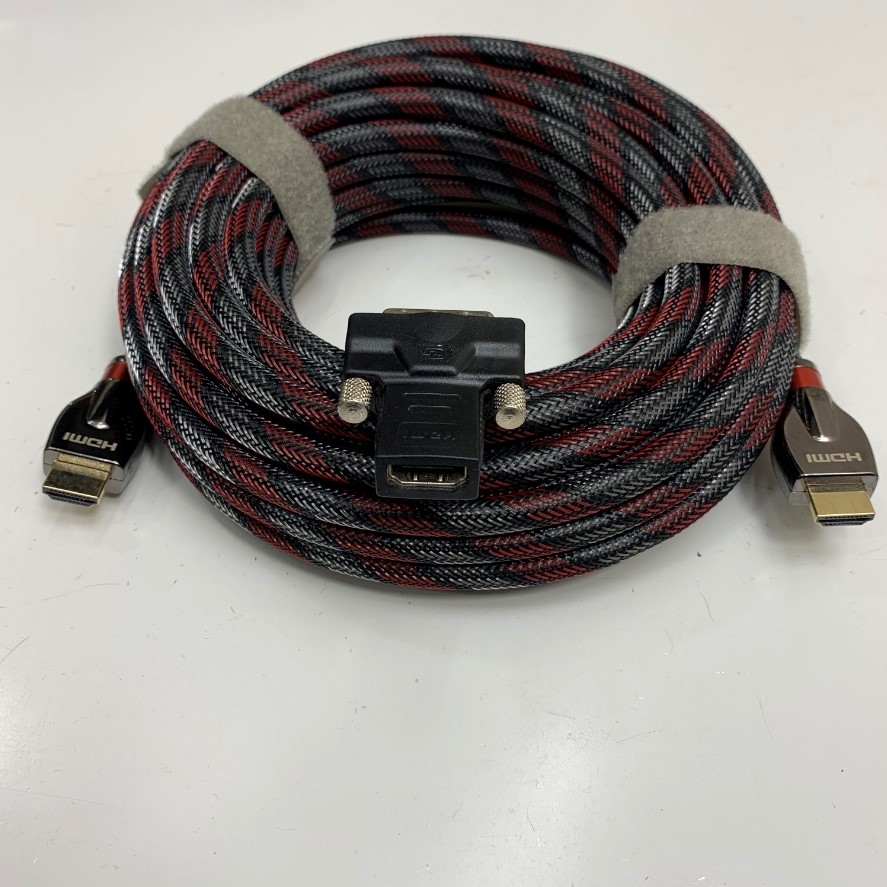 Cáp Tín Hiệu Dài 10M 33ft Cable DVI-D (18+1 Pin) Male to HDMI Gold plated Contacts For Thiết Bị Nội Soi MedTech company KARL STORZ witch Monitor HDMI Video Connection