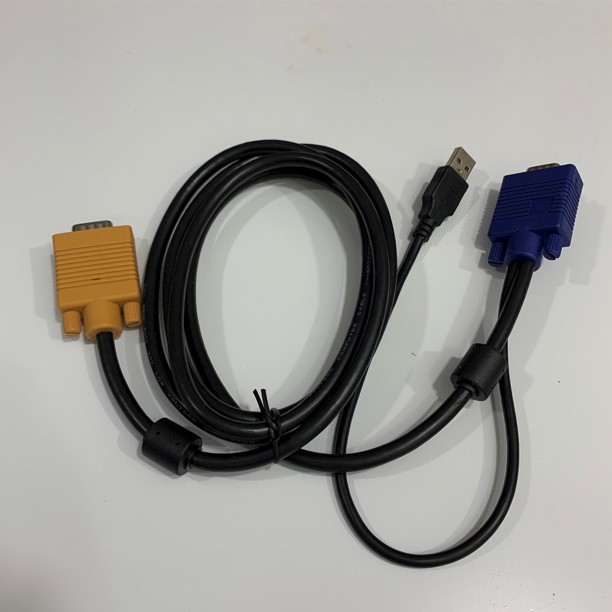 Cáp Điều Khiển 2-in-1 VGA/USB KVM Switch Cable 1.8M VGA HDB 15-Pin Male to Male For USB KVM Switch VGA