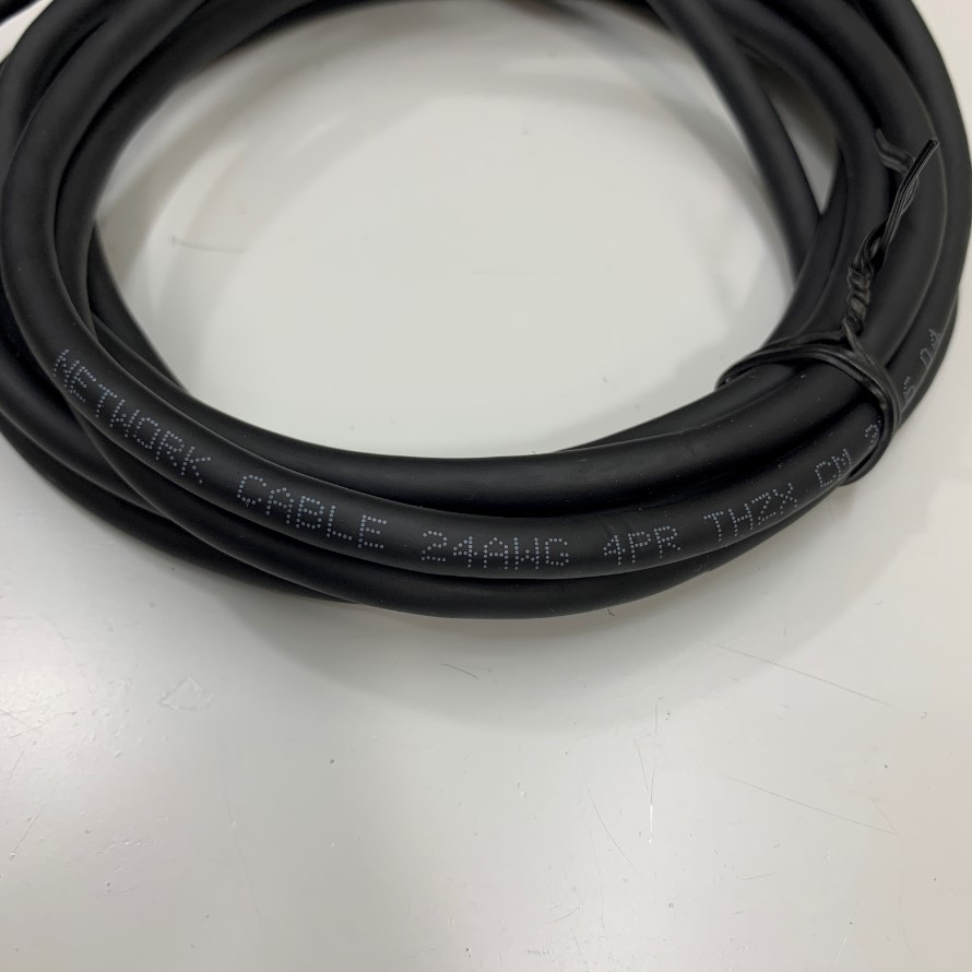 Cáp Mạng Công Nghiệp 3 Meter Cables GigE CAT6 S/FTP Screw Locking Horizontal RJ45 DrC Cable For Basler Camera Hàng Original Theo Thiết Bị Đã Qua Sử Dụng in Korea