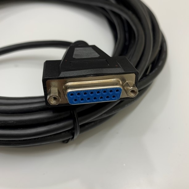 Cáp D-Sub 15 Pin 2x Row DB15 Male To Female Dài 10M Straight Through Cable HITACHI STYLE 20276 28AWG For Nối Tiếp Cáp Kết Nối Công Nghiệp