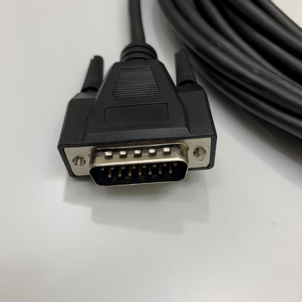 Cáp D-Sub 15 Pin 2x Row DB15 Male To Female Dài 15M Straight Through Cable HITACHI STYLE 20276 28AWG For Nối Tiếp Cáp Kết Nối Công Nghiệp