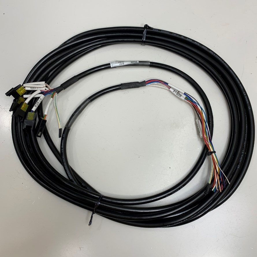 Cáp Original BOOTH STK17_OHCV (B13-3) Dài 6M 20ft Cable E52853 20C x 25AWG (0.2SQ) Connector 1 Port e-CON 4 Pin + 4 Port e-CON 3 Pin Plug Connector Female to 20 Core Terminal Block