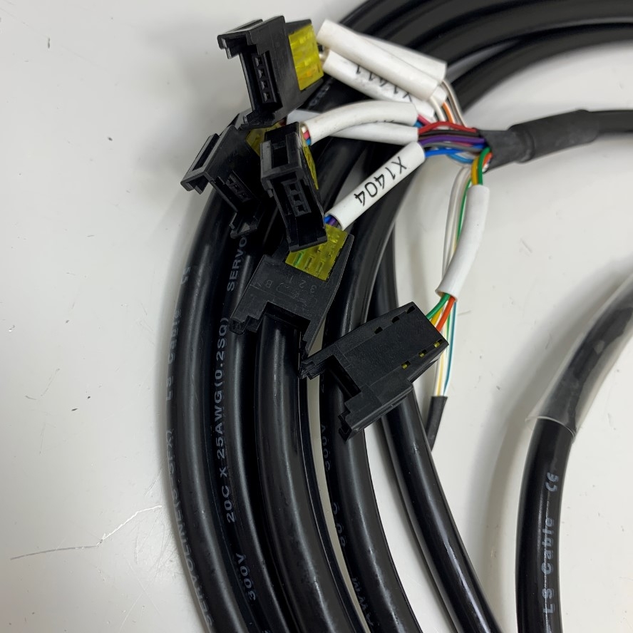 Cáp Original BOOTH STK17_OHCV (B13-3) Dài 6M 20ft Cable E52853 20C x 25AWG (0.2SQ) Connector 1 Port e-CON 4 Pin + 4 Port e-CON 3 Pin Plug Connector Female to 20 Core Terminal Block