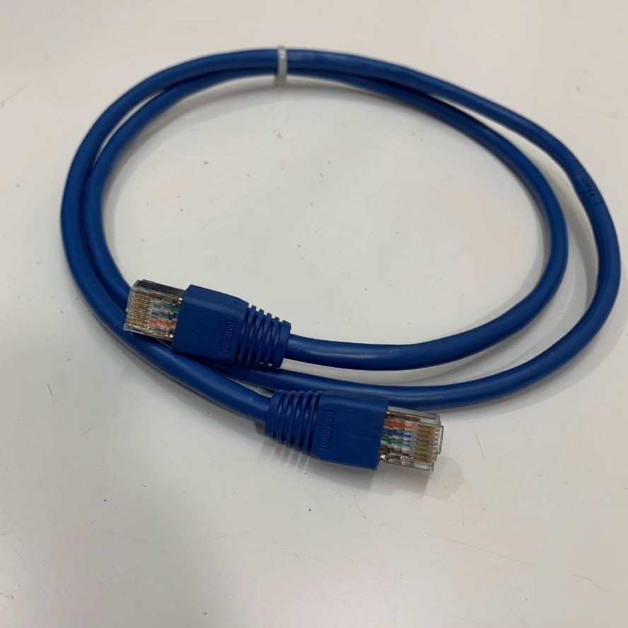 Dây Nhẩy Chuẩn Công Nghiệp LINGXUN SF/UTP CAT5E Gigabit PVC 24AWG Industrial Ethernet RJ45 Network Patch Cord Straight Through Cable Blue Length 1M