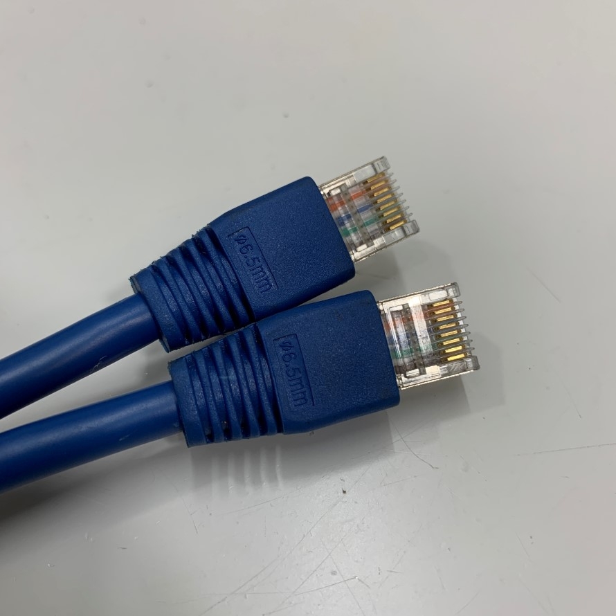 Dây Nhẩy Chuẩn Công Nghiệp LINGXUN SF/UTP CAT5E Gigabit PVC 24AWG Industrial Ethernet RJ45 Network Patch Cord Straight Through Cable Blue Length 0.5M
