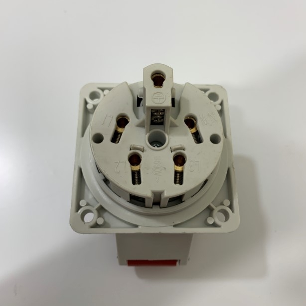 Ổ Cắm Công Nghiệp MENNEKES IP44 Red Panel Mount 5P Industrial Power Socket Rated At 32A 400V