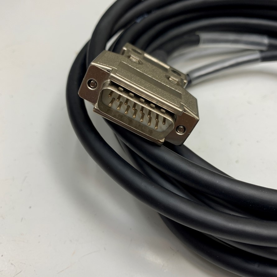 Cáp Original B Line Laser Stage ENC (04) Dài 5M 17ft Cable Shielded DB15 D-Sub 15 Pin Male to Female Cable 5P x 24AWG UL E300577 80°C 300V OD 8.2mm Color Black in Japan