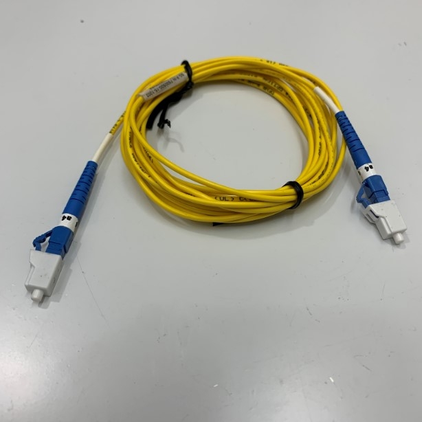 Dây Nhẩy Quang Japan Original 7FT LC UPC to LC UPC Simplex OS2 Single Mode PVC Yellow 2.0mm Fiber Optic Patch Cable Length 2M