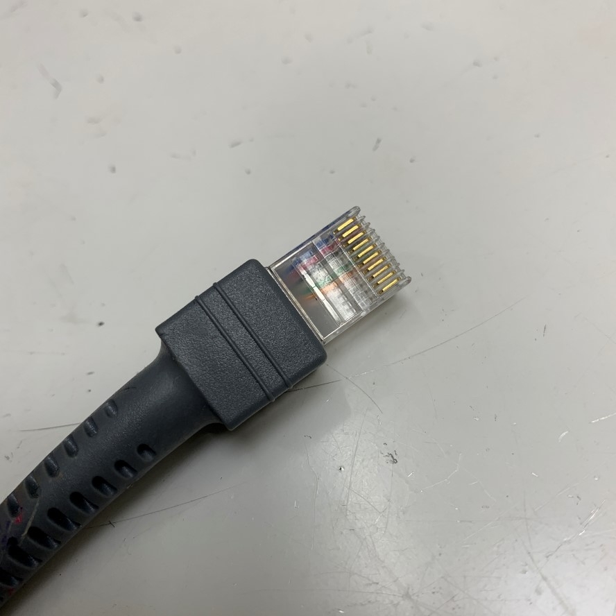 Cáp 2M 6.5ft CBA-U01-C09ZAR USB Cable For Motorola Symbol Zebra Barcode Scanner LS2208 LS1203 LS4208 LS4278 DS6708 LS7708 LS9208 Original Cable USB to RJ50 10 Pin 10P10C