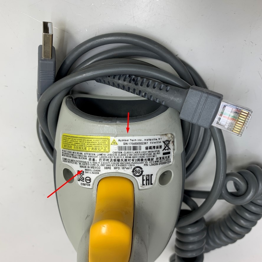 Máy Quét Mã Vạch Symbol Zebra LS4208 Handheld 1D 2D Barcode Scanner For Computer/PLC/Medical Hospital USB Cable Hàng Đã Qua Sử Dụng