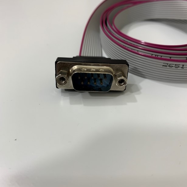Cáp Chuyển Đổi Flat Ribbon Cable 10 Pin IDC Connector Pitch 2.54mm to RS232 DB9 Male Length 1M