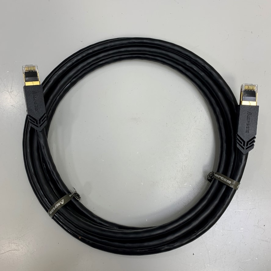 Cáp Mạng 3M 10ft UC-EMC030-02B CAT7 Ethernet Network Patch Cable Black 26AWG Shielded S/FTP OD Ø 7.5mm For Servo Drive, PLC, HMI, Ethernet Network Programming Cable