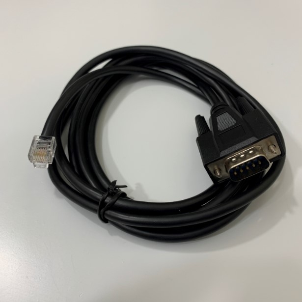 Cáp Lập Trình Programming PLC Keyence KV Series Với Delta HMI DOP-B07 Series 10 FT Cable RS232 RJ11 6P6C 6 Pin to DB9 Male Length 3M