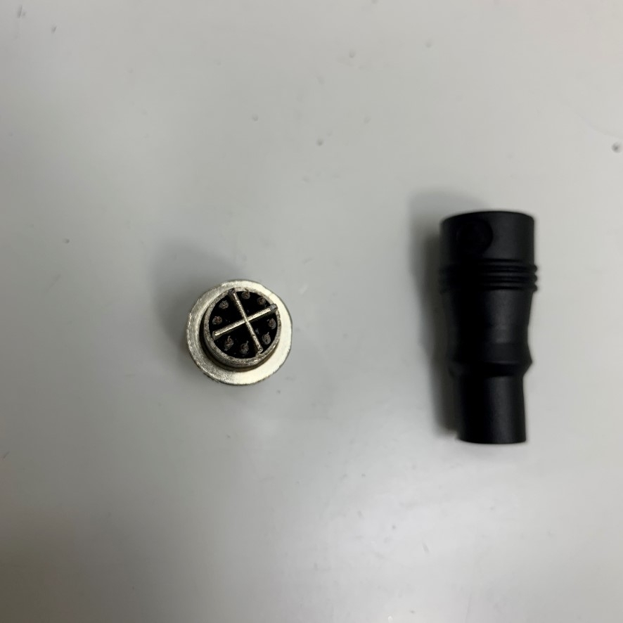 Rắc Hàn Jack Connector M12 8 Pin Male X-Coded Straight For Industrial Camera Ethernet Connector Cable Solder Type Shield