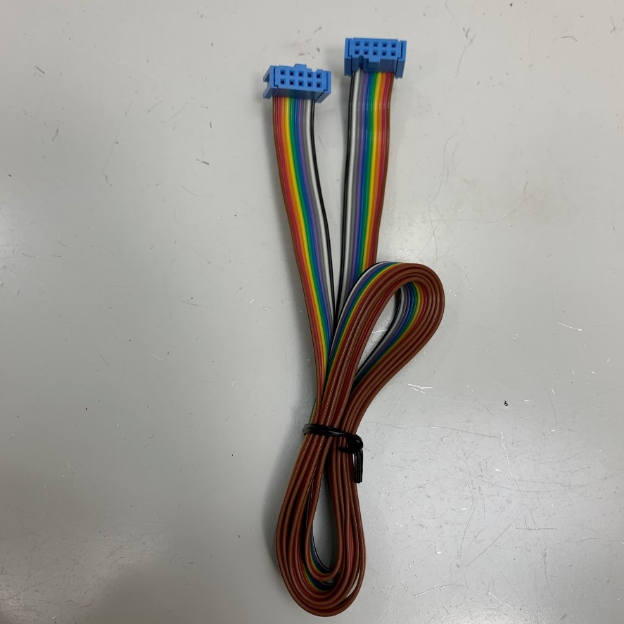 Cáp Dài 1M 3.3ft IDC 10 Pin Female to Female 10 Pin FC 2*5 Pitch 2.54mm Cable Flat Ribbon Data Rainbow Color For CMC CNC PLC LCD Screen Total Phase I/O Connection Line Cable