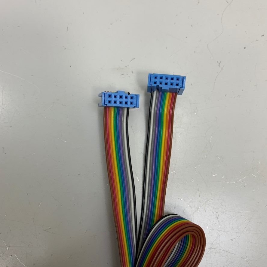 Cáp Dài 1M 3.3ft IDC 10 Pin Female to Female 10 Pin FC 2*5 Pitch 2.54mm Cable Flat Ribbon Data Rainbow Color For CMC CNC PLC LCD Screen Total Phase I/O Connection Line Cable