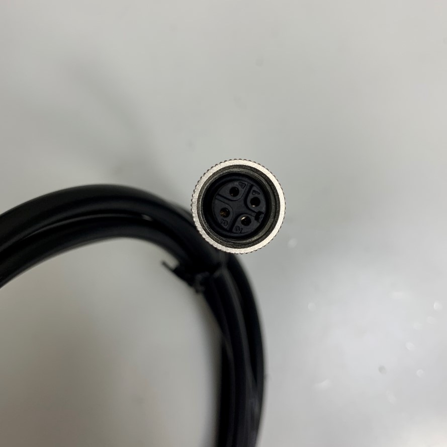 Cáp Điều Khiển Cable M12 A-Code 4 Pin Female to 2 Core Bare Wire Open Dài 2 Meter 6.5ft End For Sensor Actuator Connector