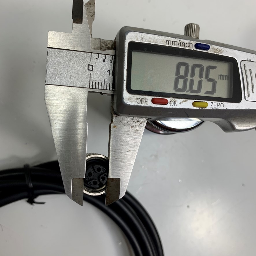 Cáp Điều Khiển Cable M12 A-Code 4 Pin Female to 2 Core Bare Wire Open Dài 2 Meter 6.5ft End For Sensor Actuator Connector