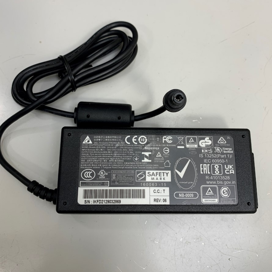 Adapter 12V 5.417A 65W DELTA DPS-65VB Connector Tip Size 5.5mm x 2.5mm For Thiết Bị Lưu Trữ QNAP TS-253A-8GXN3002T, Máy Tính Công Nghiệp Scada Computer, Industrial PC