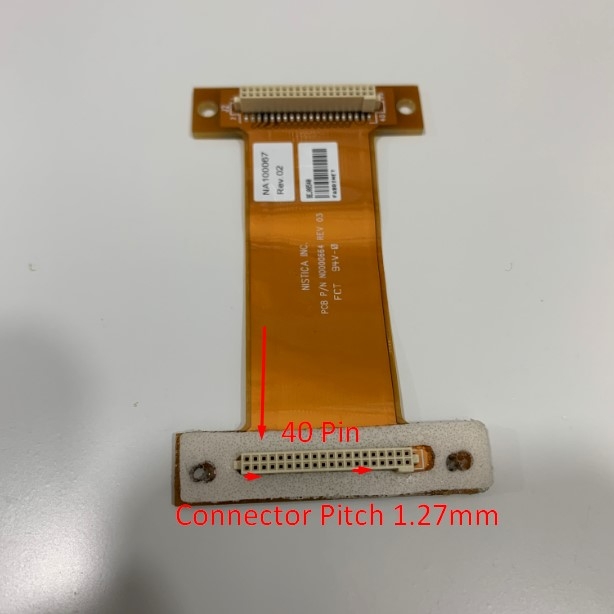 Cáp INSTICA INC PCB P/N N000664 Rev 02 FCT 94V-04 40 Pin Flat Ribbon Data Cable Connector Pitch 1.27mm Length 60mm