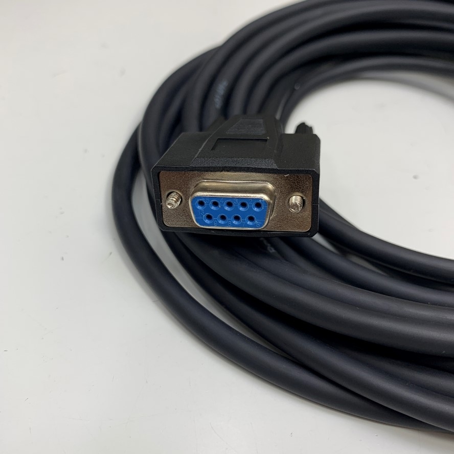 Cáp Điều Khiển A&D RS-232C AX-KO1786-1000 Dài 10M 33ft Shielded Cable SHIN HWA E97577 Connector 7 Pin DIN Male Plug to DB9 Female For Balances A&D HV-G, HV-WP, HW-G, HW-WP, Series witch Computer