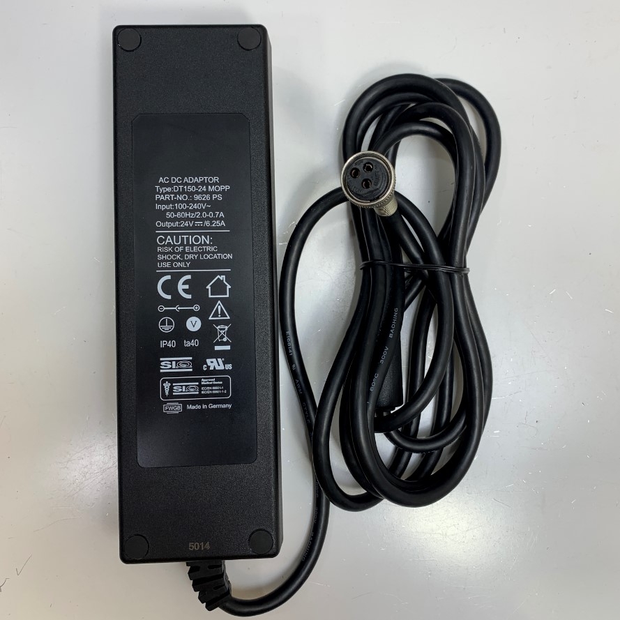 Adapter 24V 6.25A 150W DT150-DM Connector Size Switchcraft 3 Pin Female Circular For Medical Monitor Màn Hình Phòng Mổ Và Nội Soi