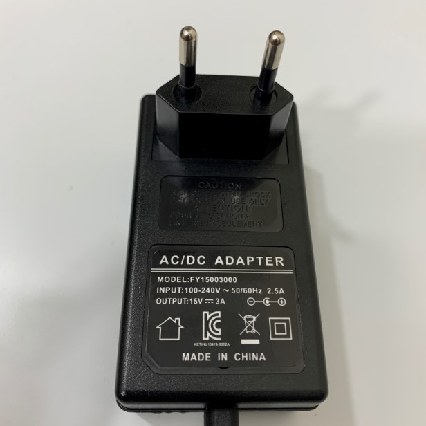 Adapter 15V 3A OEM FY15003000 Connector Size 5.5mm x 2.1mm