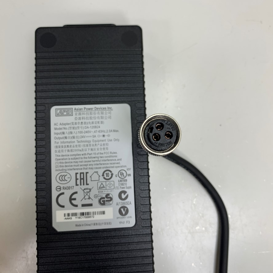 Adapter 24V 5A 120W APD OEM NDS Power Supply MW155RA2400F02 Switchcraft 3-Pin Female Connector SL403FX For Màn Hình Phòng Mổ Và Nội Soi NDS Surgical Display Medical Monitor 15” 19” 24” 26” 27”