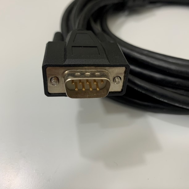 Cáp Lâp Trình GT01-C100R4-8P Mini Din 8 Pin to DB9 Male Communication RS422 Cable 3M For HMI GT11 GT15 Series Mitsubishi Với PLC Mitsubishi FX Series