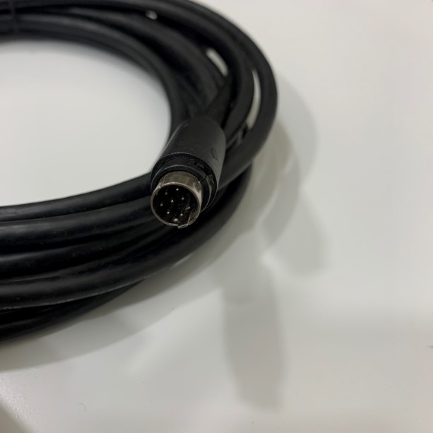 Cáp Lâp Trình GT01-C100R4-8P Mini Din 8 Pin to DB9 Male Communication RS422 Cable 3M For HMI GT11 GT15 Series Mitsubishi Với PLC Mitsubishi FX Series