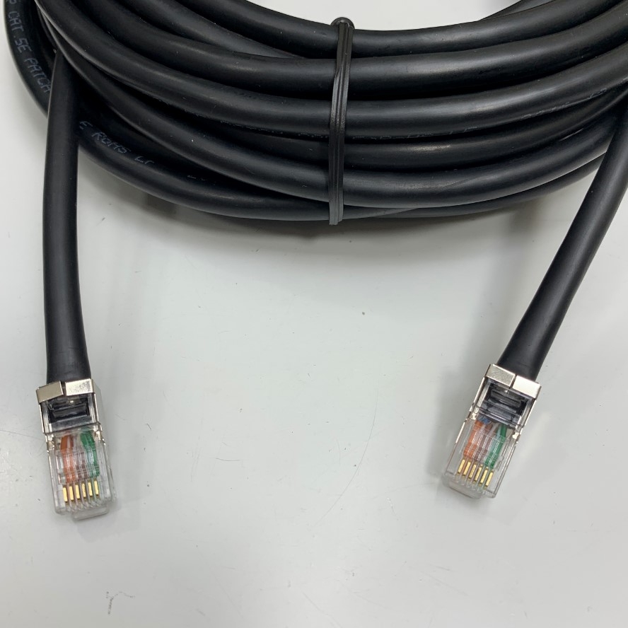 Cáp Điều Khiển Polycom Dài 10M 33ft MIC Cable Extension 2200-41220-002 RJ12 6P6C 6 Pin jack Male to Male 24AWG Shielded PVC Black 4x2x0.2mm² OD 6.6mm Cable For Polycom Microphones Studio Community