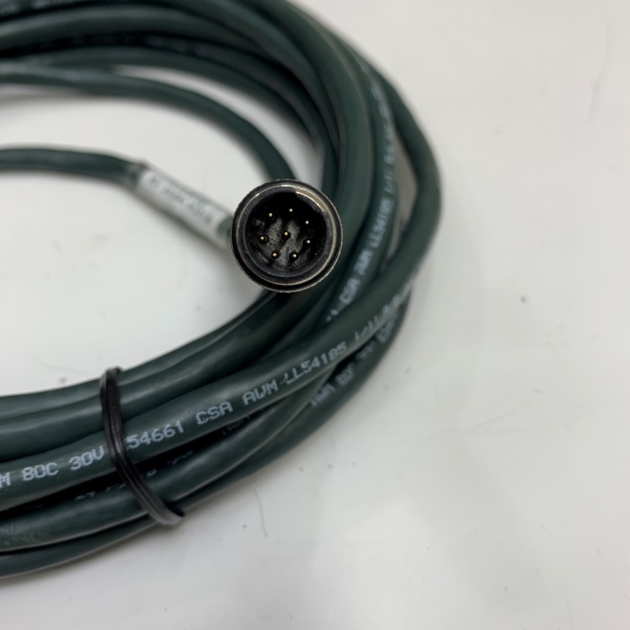 Cáp Điều Khiển M12EN-M8SR-5M Dài 5M 17ft Cable M12 A-Code 8 Pin Male to RJ45 Shielded E54661 CSA AWM LL54185 80C 30V Green For Cognex Industrial Camera Flexible Gigabit Network