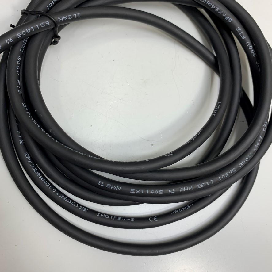 Cáp DM300-M12I/0-F12SR-3M Dài 3.2M 9.6ft Cable M12 A-Code 12 Pin Female to 4 Core Open End ILSAN E211405 105C 300V 4 Core x 0.25mm² For I/O Breakout Cable Power Supply Cognex Industrial Camera