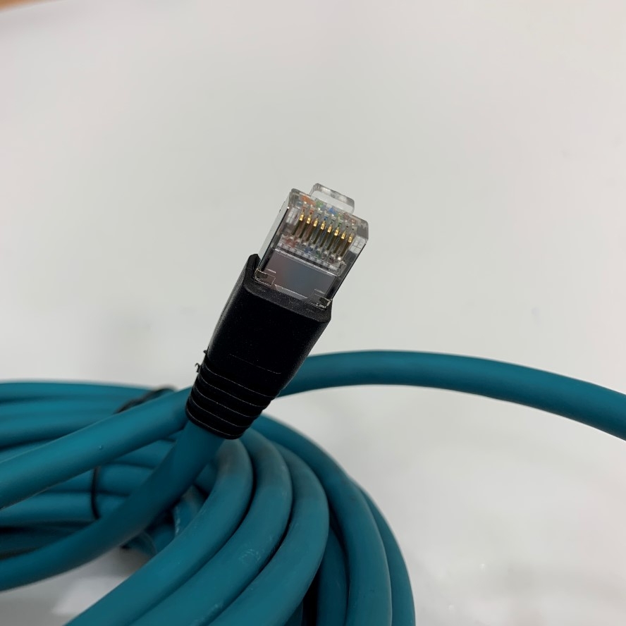 Cáp Right Angle M12 8 Pin Male X-Coded to RJ45 Industrial Ethernet CAT6 Shielded Cable OEM Cognex CCB- CCB-84901-6003-20 Dài 20M 66ft For Cognex Industrial Camera