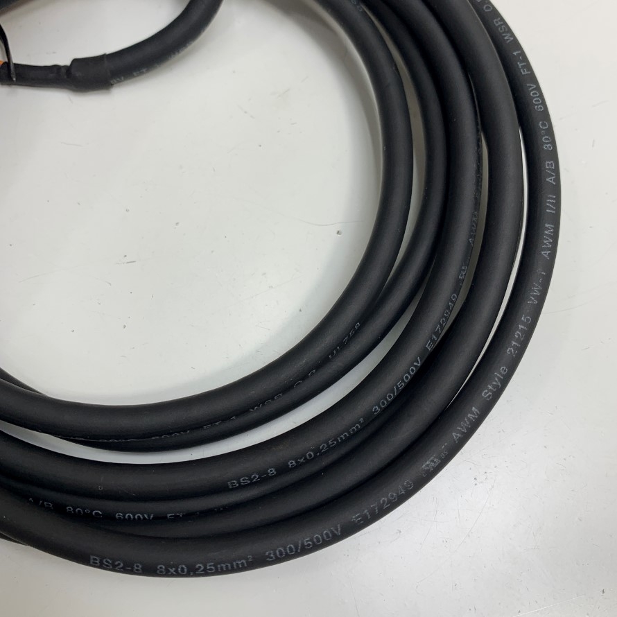 Cáp Điều Khiển IFM Electronic E12403 Dài 3M 10ft Cable M12 A-Code 8 Pin Female to 8 Core Open End For Eltra Trade Sensor/Actuator Connector