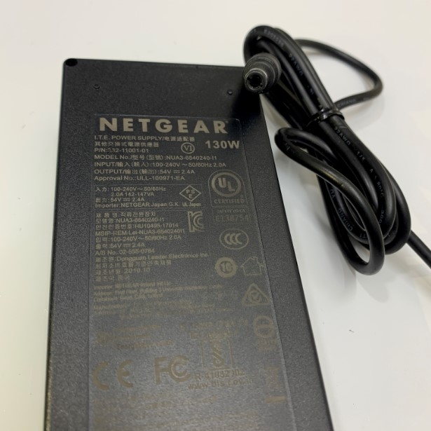 Adapter 54V 2.4A 130W NETGEAR Connector Size 6.5mm x 3.0mm For Cisco Meraki Z3 Z3-HW 600-53010 Router OEM MA-PWR-50WAC Power Supply