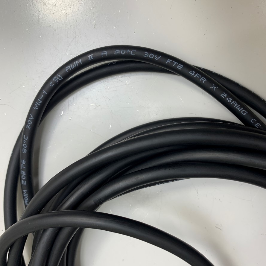 Cáp Original Cognex M12EN-M8SR Dài 6M 20ft Cable M12 A-Coded 8 Pin Male to 8 Core Open End GigE Vision CAT5E S/FTP 24AWG Shielded Ethernet Cable For Machine Vision