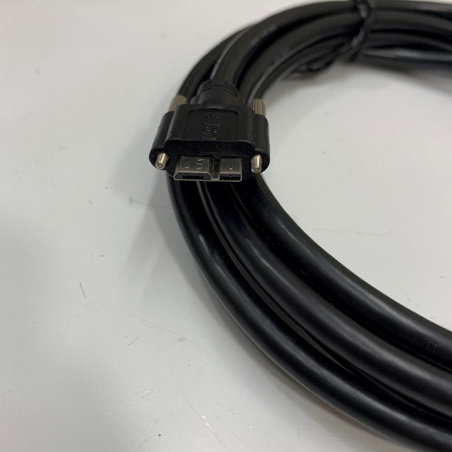 Cáp OEM NU3MBASU3S-3M Dài 3M 10ft Cable USB 3.0 Type A to Type Micro-B With Screw Locking For Omron Sentech STC Series USB3.0 Series Industrial Camera