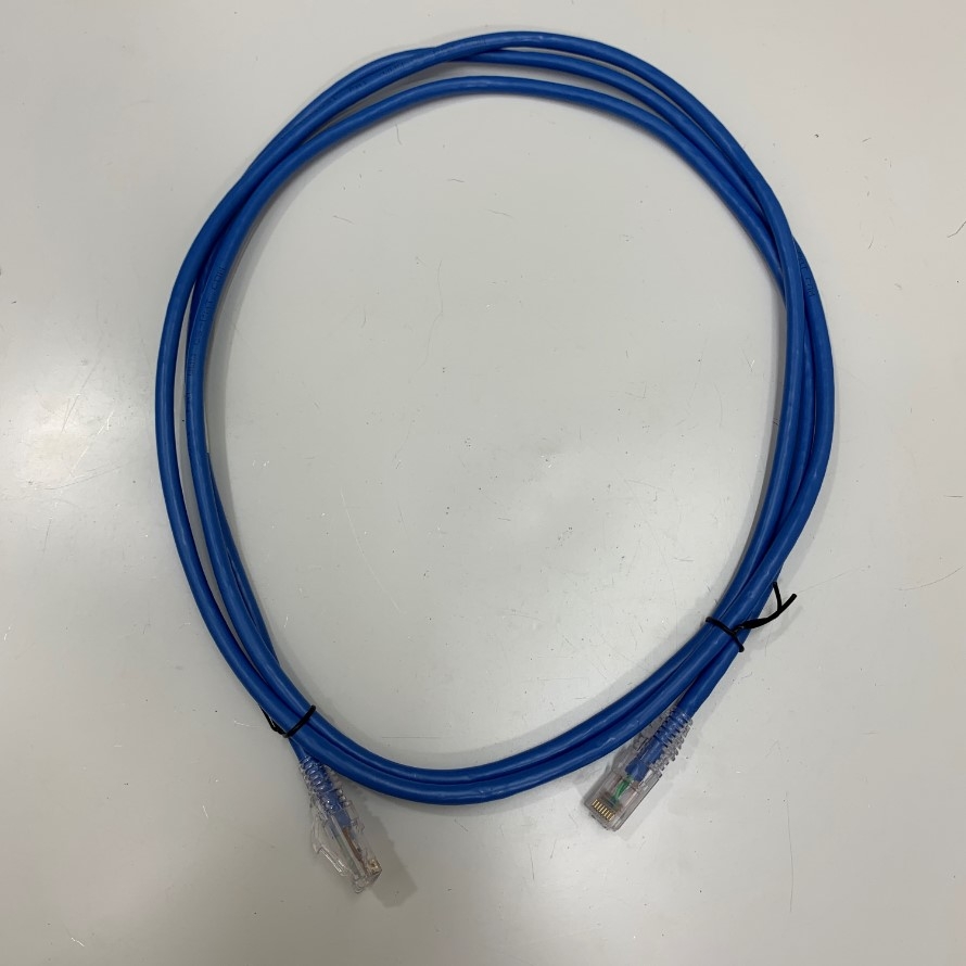 Dây Nhẩy Chuẩn Công Nghiệp Commscope NPC06UVDB-BL007F UTP CAT6 Gigabit PVC 24AWG Industrial Ethernet RJ45 Network Patch Cord Straight Through Cable Blue Length 2M 7ft