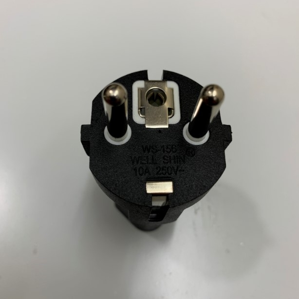 Rắc Chuyển Nguồn Điện Well Shin WS-156 Adapter Plug European to NEMA 5-15R Connector 3 to 3 Pin 10A 250V