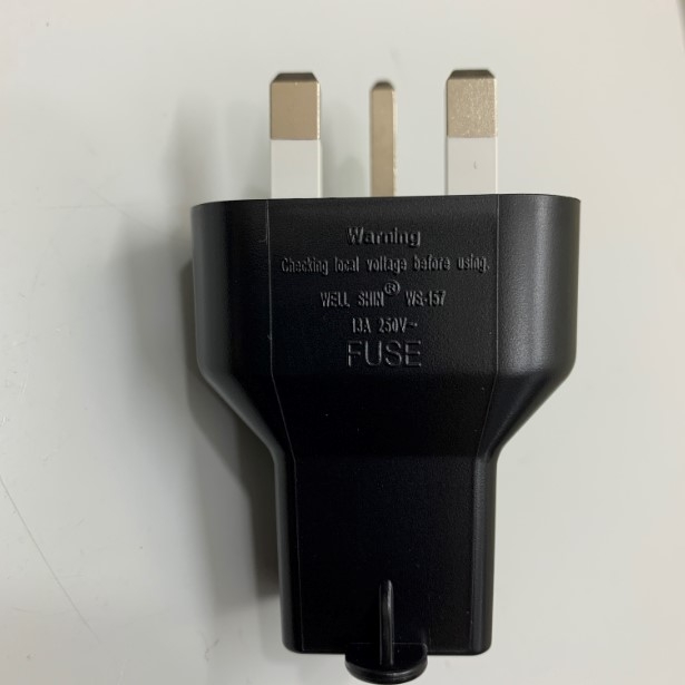 Rắc Chuyển Nguồn Điện Well Shin WS-157 Adapter Plug UK to NEMA 5-15R Connector 3 to 3 Pin 13A 250V