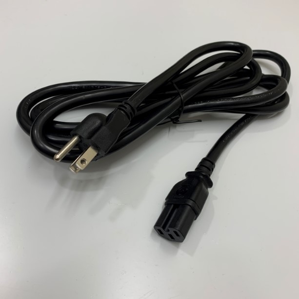 Adapter Plug UK to NEMA 5-15R + Dây Nguồn NEMA 5-15P to IEC C15 15A 250V 3x2.08mm² OD 9.5mm Length 2.5M